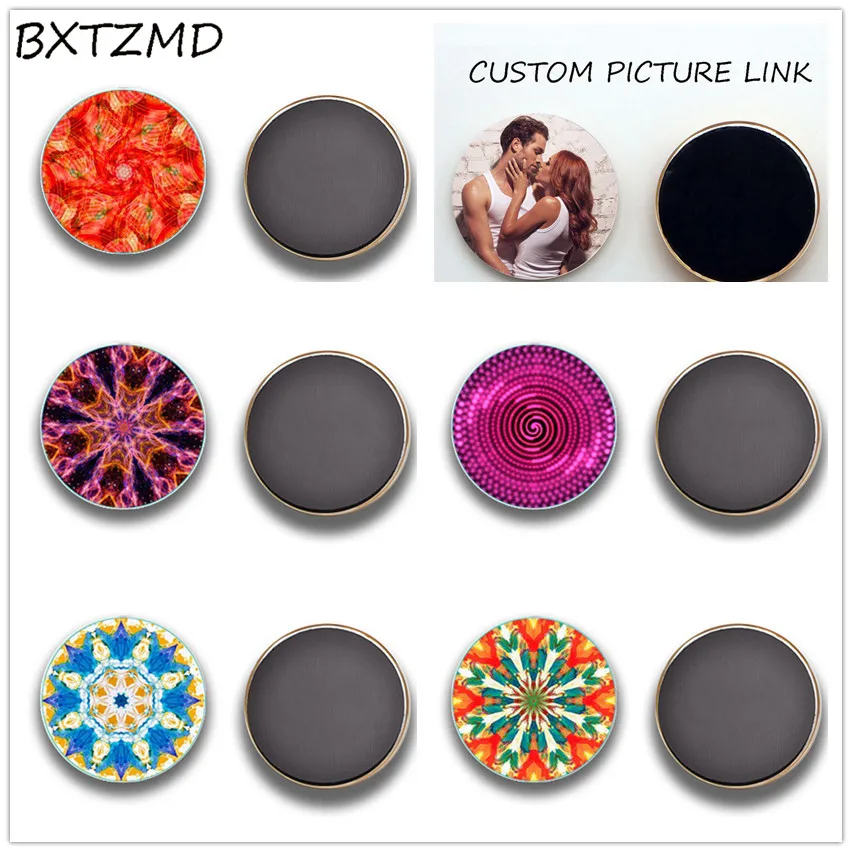 Glass Fridge Magnets 30mm Magnet Mandala Kaleidoscope Art Dome Magnetic Refrigerator Sticker Note Holder Home Decor | Дом и сад
