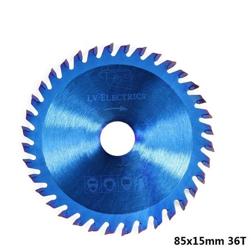

85mm 36T saw blade disc Blue Nano Coating Carbide Small Circular Metal Slice Wear Resistance Tool