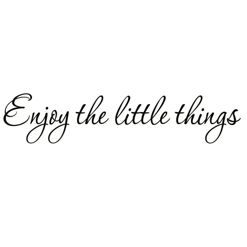 Anglais Citation Celebre Apprecier Les Petites Choses Vinyle Sticker Salle Familiale Citations Enonciations Stickers Muraux Decor 58x12 Cm Aliexpress