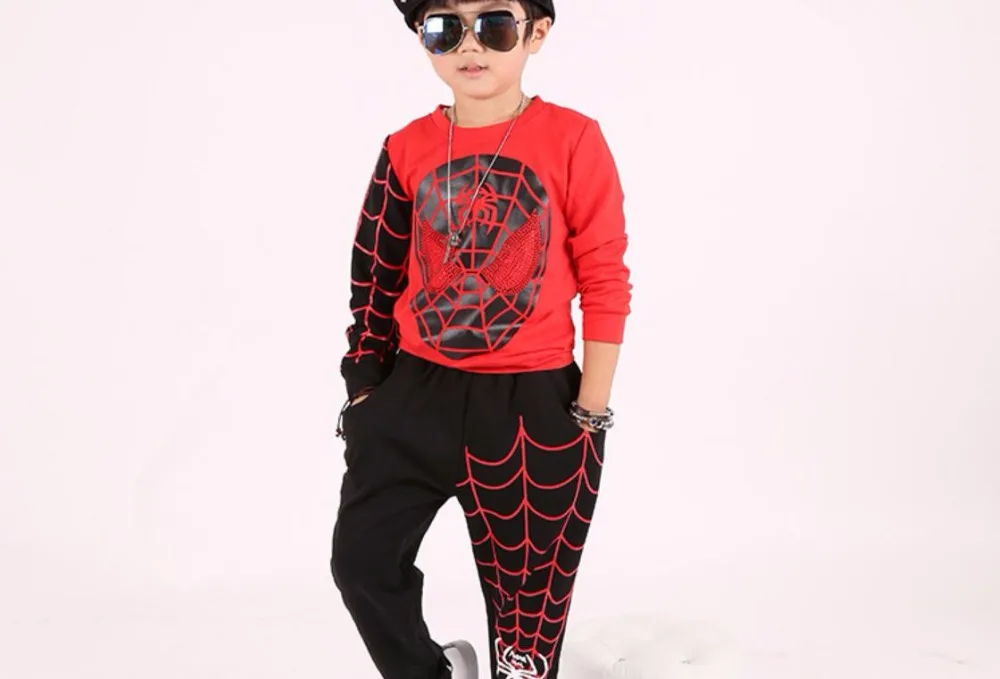 Free Shipping Children's coat Spider-Man Set Boy Jacket Autumn Baby Long Sleeve Sets Boy Jacket Baby Clothes+ pants 11