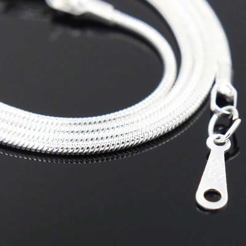 

dodocha 2019 Aliexpress Cheapest Silver Necklace 41cm Lobster Clasp Silver Snake Chain Necklace For Fashion Women Men