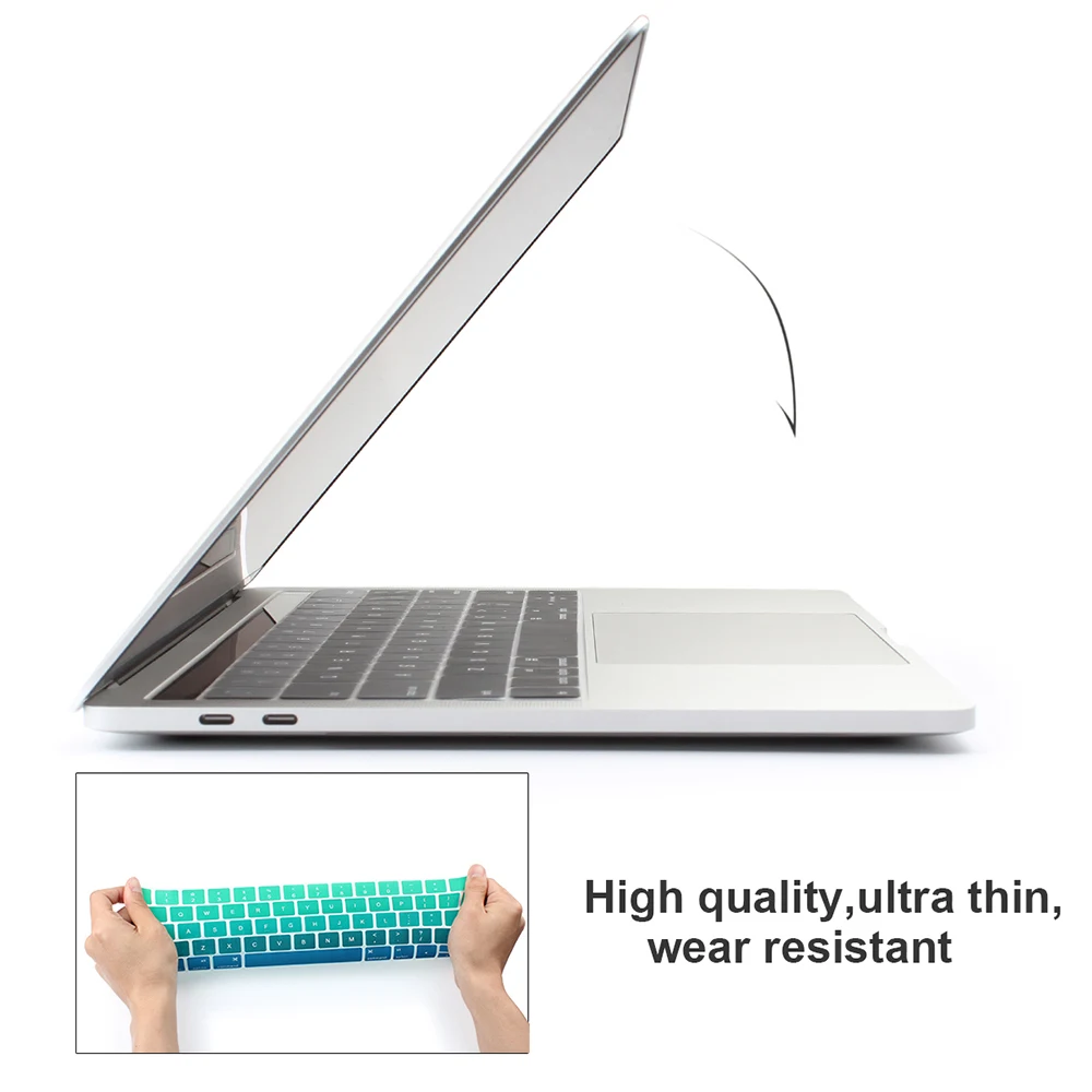 Ультратонкий силиконовый защитный чехол для клавиатуры EURO AZERTY 2019 Macbook Pro 13 15 Touch Bar