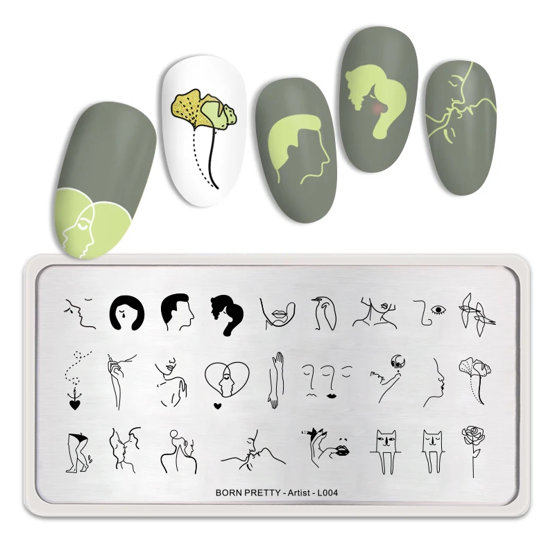 

BORN PRETTY Stamping Plates Flower Butterfly Image Rectangle Stainless Steel Nail Stamp Polish Stencil Artist Theme Design