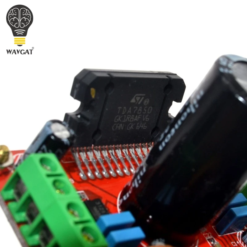 WAVGAT TDA7850 4X50W автомобильный аудио усилитель мощности плата модуля BA3121 Denoiser DC