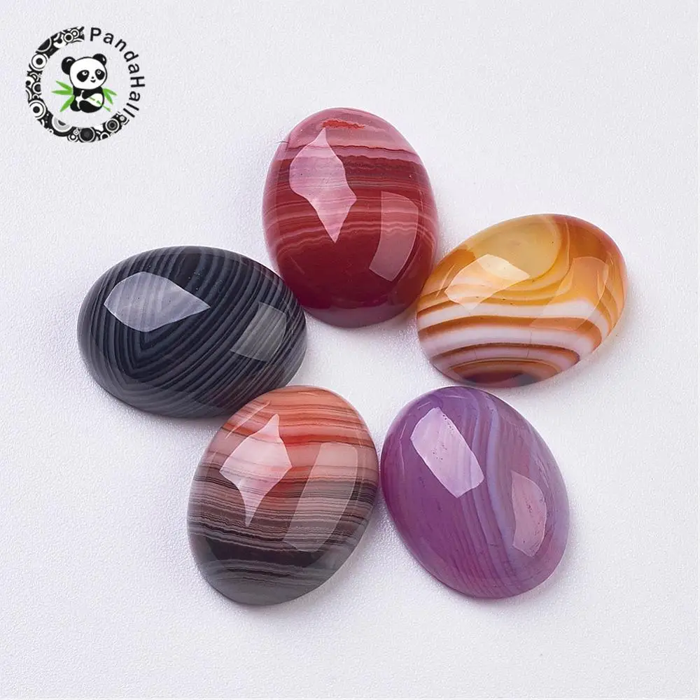 

Natural Agate Cabochons, Dyed & Heated, Oval, Mixed Color, 16~16.5x12~12.5x6mm