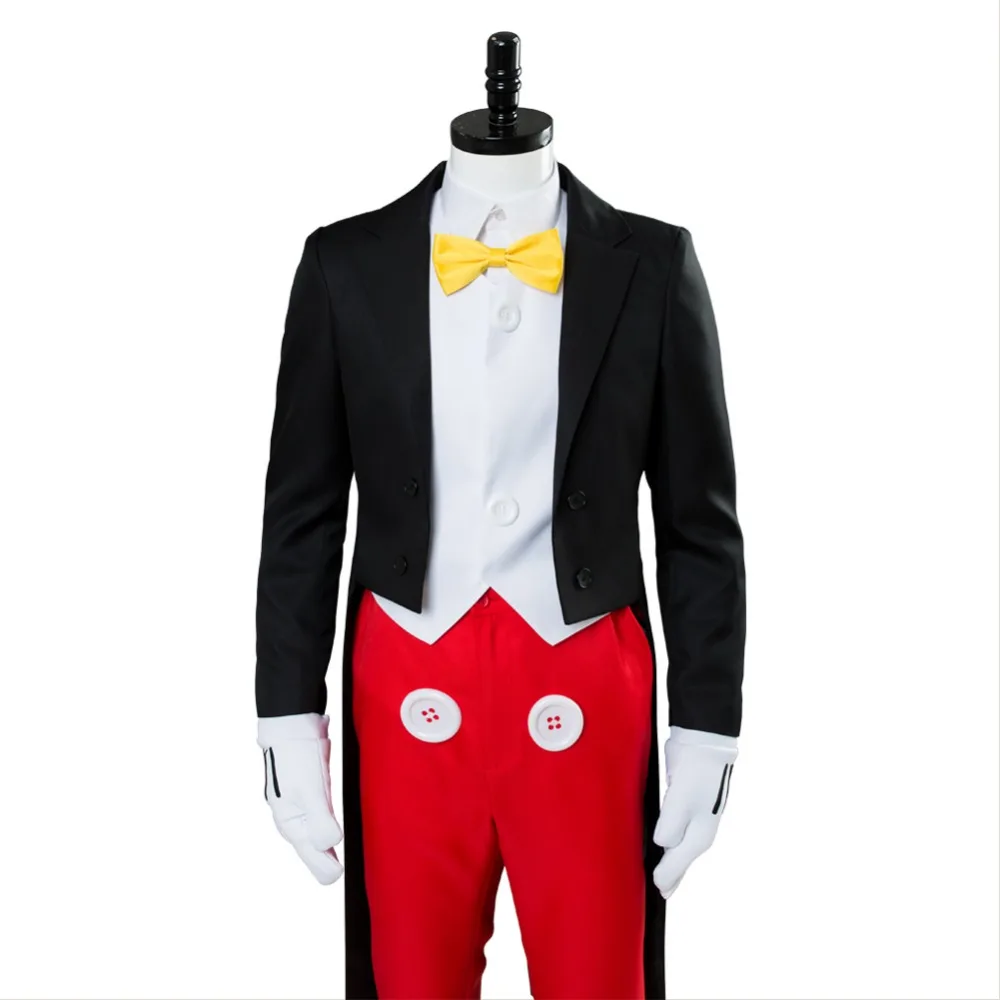 Маскарадный костюм Микки Мауса на заказ, мужской костюм-смокинг для ужина, костюм на Хэллоуин, маскарадный костюм