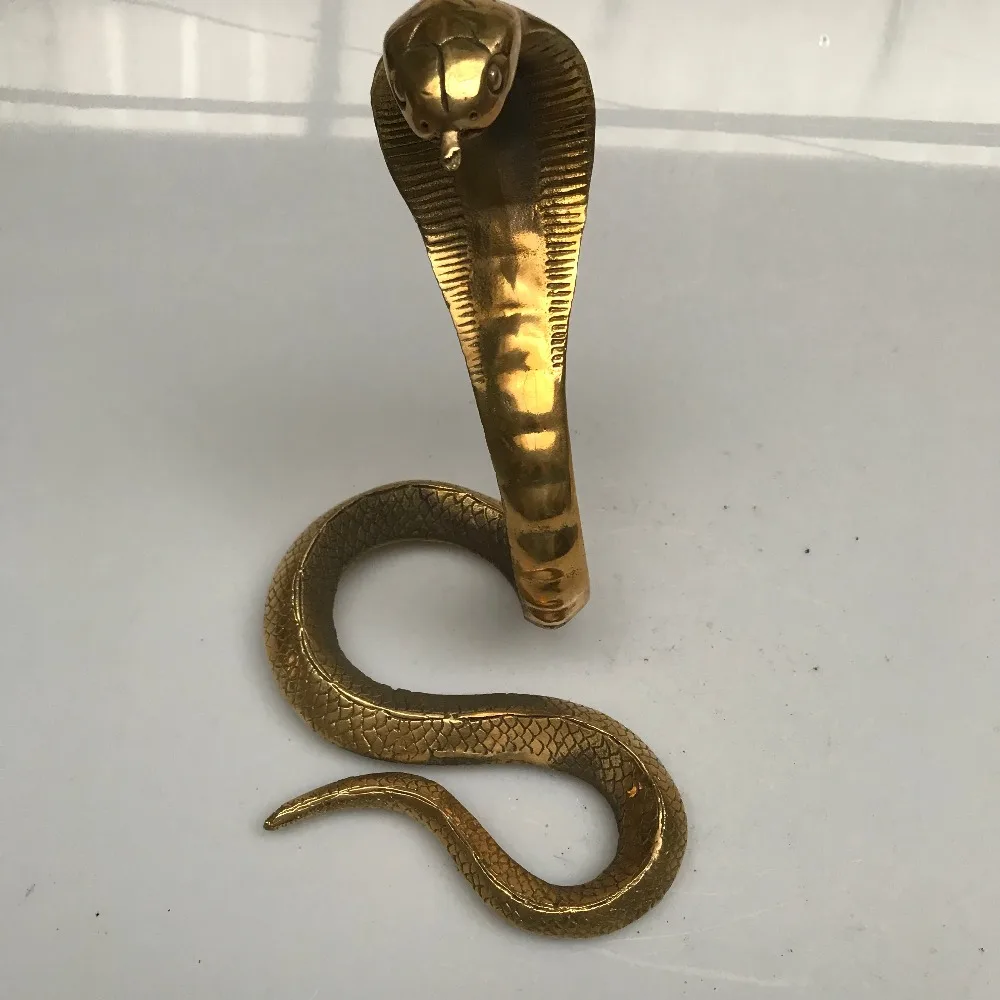 

Antique handicrafts exquisite pure copper bronze antique Zodiac snake statue