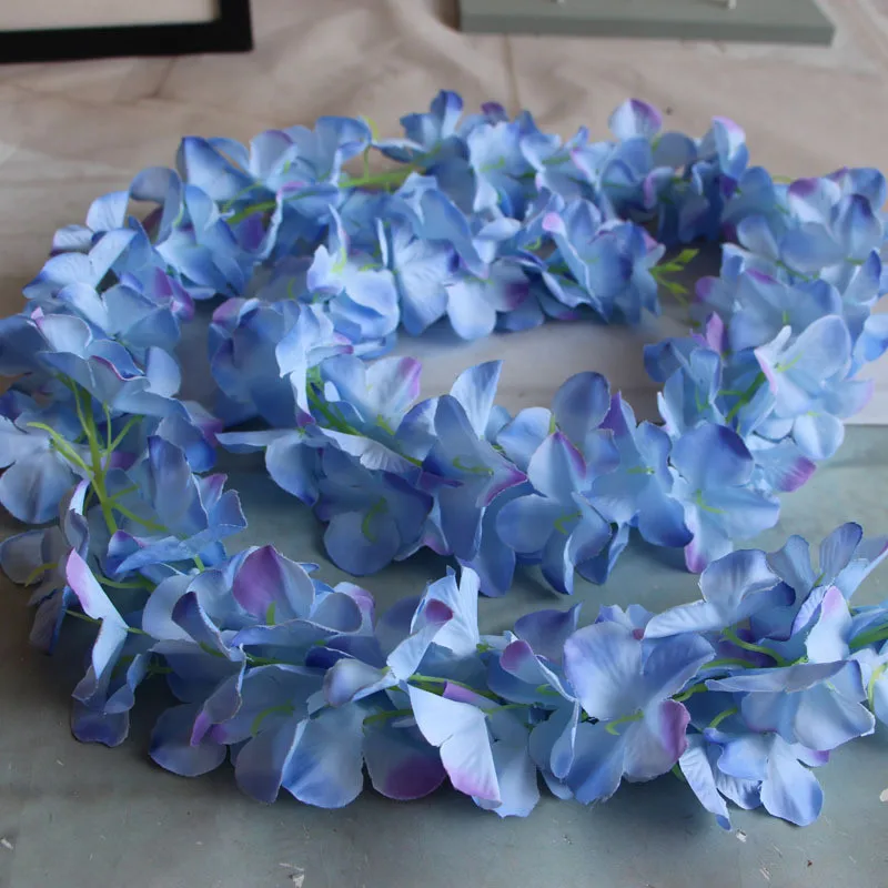 150CM Artificial Hydrangea Wisteria Flower For DIY Simulation Wedding Arch Square Rattan Wall Hanging Decoration D2 150CM Artificial Hydrangea Wisteria Flower For DIY Simulation Wedding Arch Square Rattan Wall Hanging Decoration D2