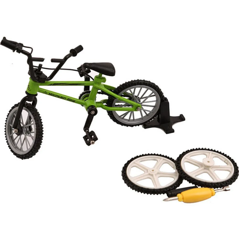 Сплав маленький велосипед пальчиковые горные велосипеды игрушки Розничная коробка+ 2 шт запасные шины мини-палец Bmx велосипед креативный подарок для игры для детей
