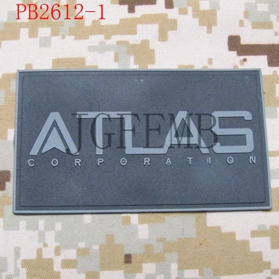 Передовая война Атлас компания боевой ПВХ патч значок - Цвет: PB2612 Grey