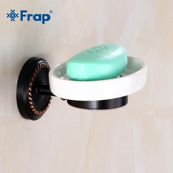 

Frap Soap Dishes Brass Soap Holder Wall Mount Art Carving Luxury Bathroom Accessories Metal Soap Box Black Soap Basket Y18017