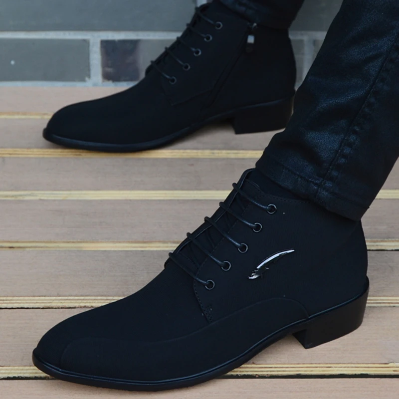 mens casual high top boots