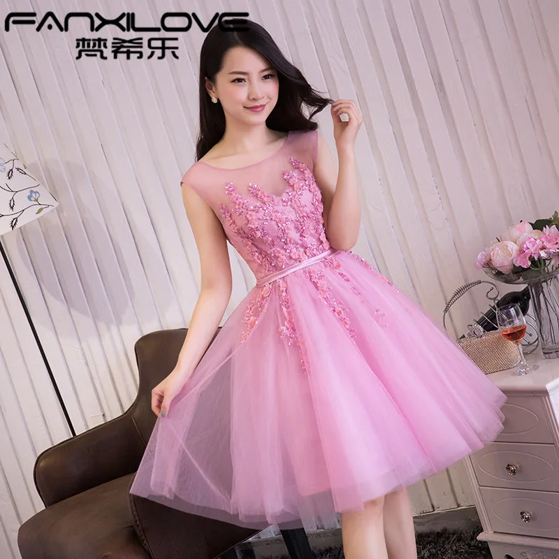 Fanxilove 016 new spring Korean dress bridesmaid dress short paragraph