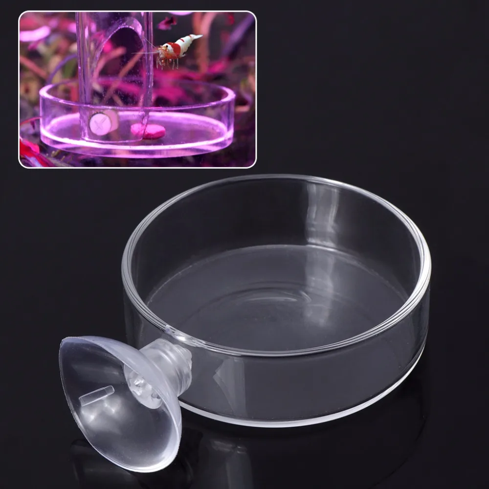 

Fish Tank Feeder Aquarium Shrimp Glass Feeding Bowl Clear Dish Tray Container Feeders Aquarium Supplies C42
