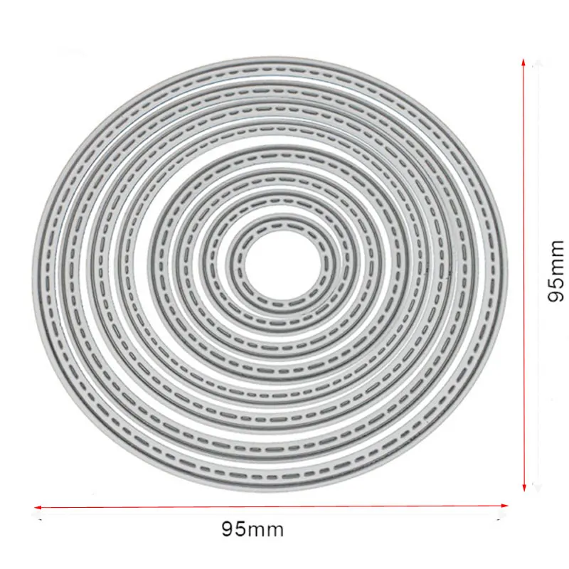 

stitched circle frame Metal Cutting Dies Scrapbooking craft Dies cuts paper art emboss card make stencil 9.5x9.5CM