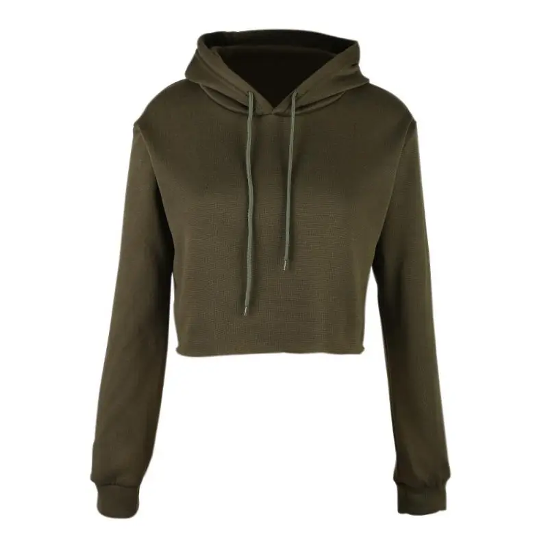  Teen Girls Cute Cat Ear Breathable Trim Sweatshirt Crop Top Long Sleeve Pullover Hoodies