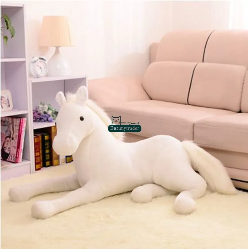Dorimytrader 130cm X 60cm Giant Stuffed Soft Plush Emulational Animal Horse Toy 4 Color Great Baby Gift Free Shipping DY60252 (10)