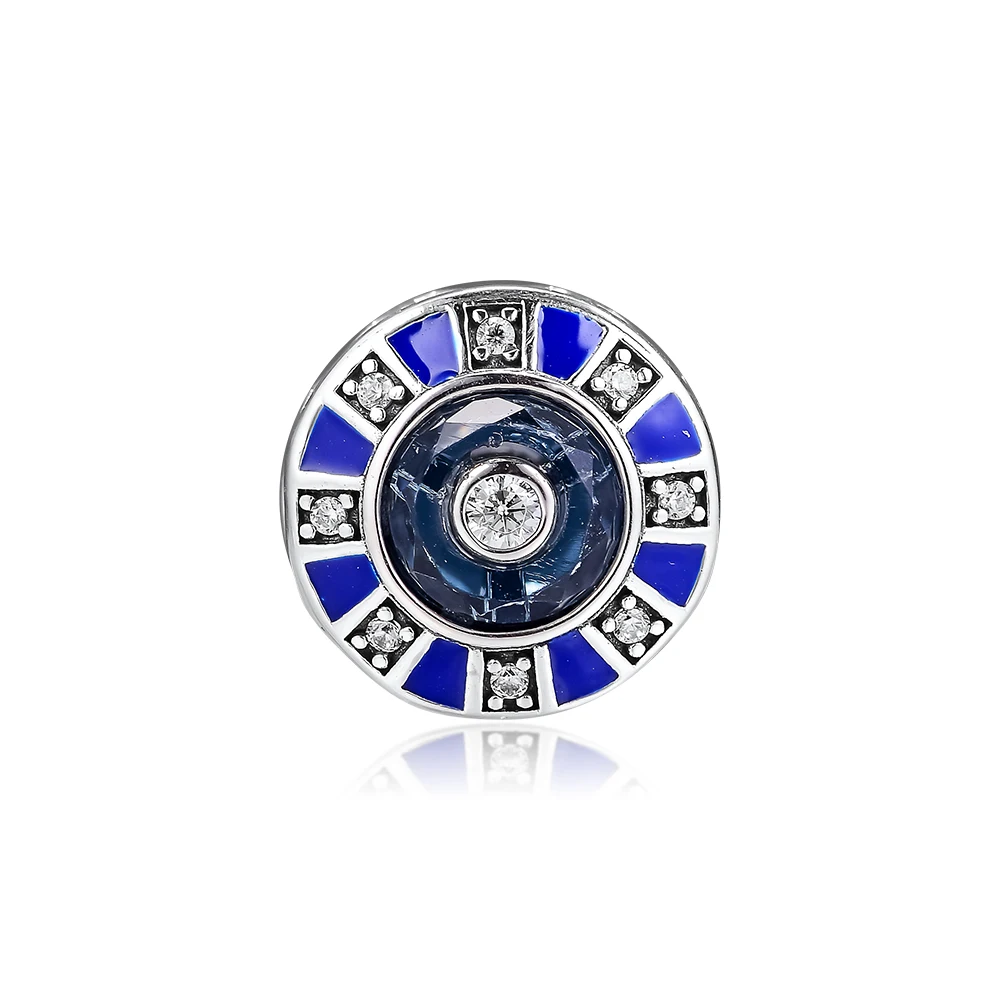 

Authentic 925 Sterling Silver Mosaic Charms Beads Fits Pandora Charm Bracelets Necklaces DIY Bead Original Jewelry Making