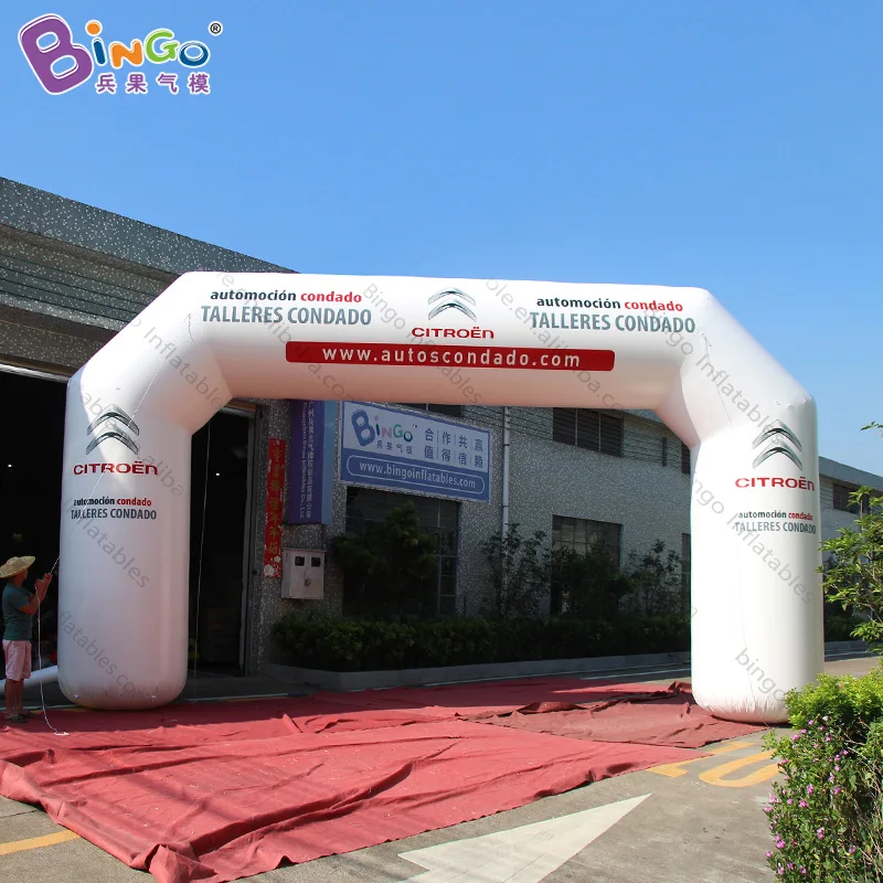 

Customized 9X5X1.5 meters white inflatable arch PVC tarpaulin material inflatable archway for event toys