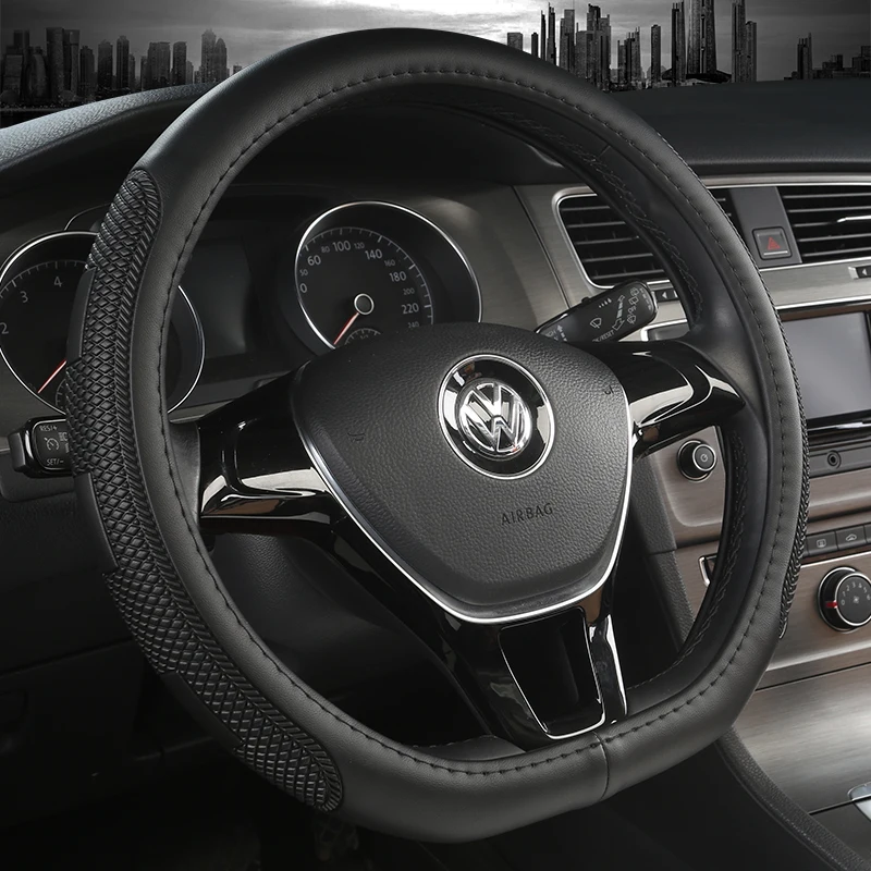 Car Steering Wheel Cover D Shape For VW GOLF 7 2015 POLO JATTA Passat Tiguan Nissan Qashqai J11 X-trail T32 2015- 2017 2018 | Автомобили и