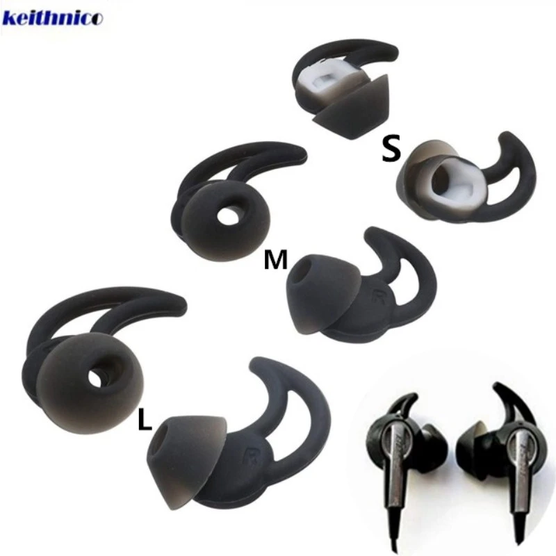 S/M/L Zotech 3 Pair Double Flange Silicone Earbuds EarTips Eargel for Bose QC30 QuietControl 30 QC20 SIE2 IE3 Soundsport Wireless Earphones 