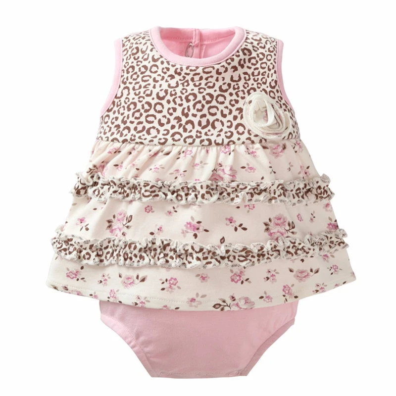 

Newborn cute baby rompers girls clothes Cotton vest cartoon animal lace floral infant jumpsuit