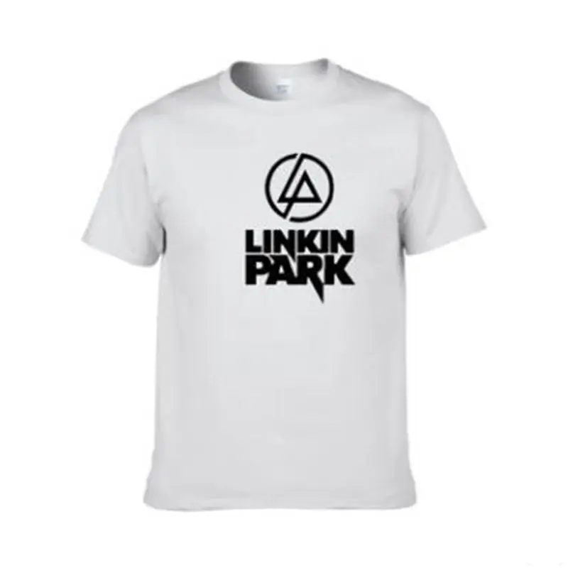 Модные футболки с буквенным принтом, футболка Linkin Park Band, женская и мужская летняя и осенняя футболка, футболки - Цвет: Слоновая кость