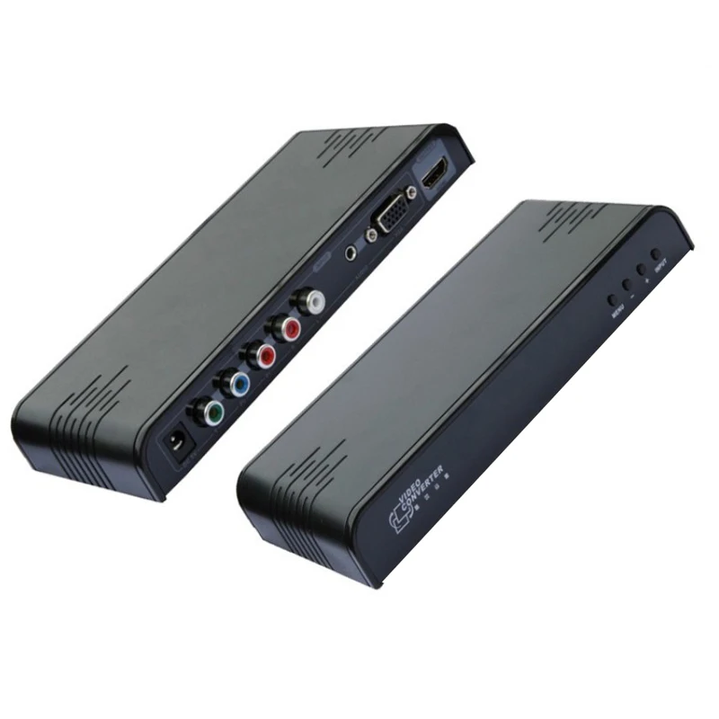 

VGA YPbPr Component Video + R/L 3.5mm Stereo Audio to HDMI Scaler Converter Adapter with Audio 1080P for PC Laptop PSP DVD VCR