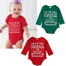 Christmas Baby Girl Jumpsuit Bodysuit Outfits Baby Long Sleeve Cartoon Printed Jumpsuit Baby Christmas constume