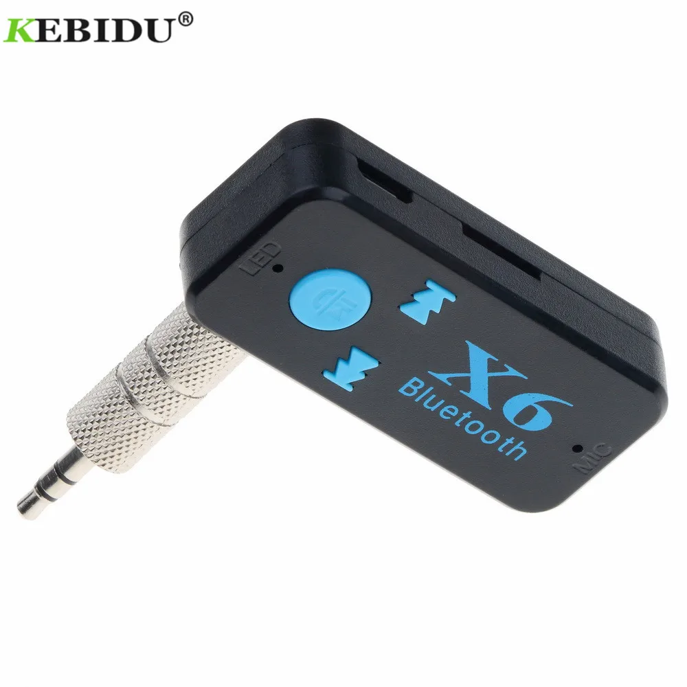 Bluetooth адаптер Kebidu X6 автомобильный ресивер Aux с поддержкой tf карты A2DP аудио стерео