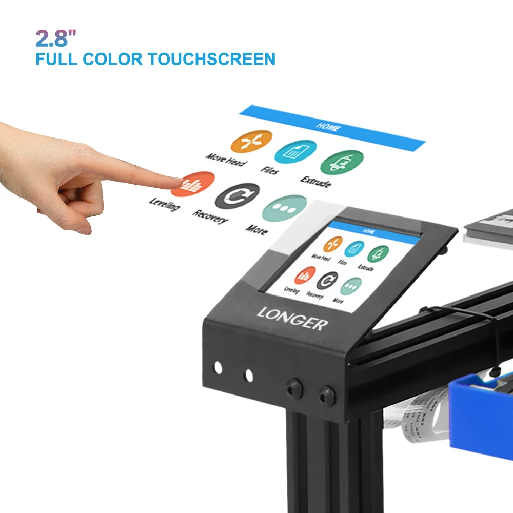Более длинный 3d принтер FDM LK2 высокоточная печать сенсорный экран сбой питания печать DIY Kit