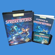 Strider II-Strider возвращает с коробкой и руководством 16bit MD карточная игра для sega Mega Drive для Genesis