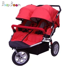 Babyboom внедорожные близнецы детская коляска шок пневматические колеса двухместный детские коляски