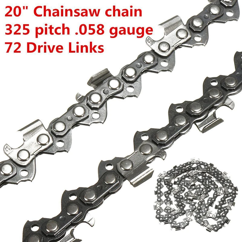 DWZ 20inch Replacement Chainsaw Saw Chain 325 Pitch .050 Gauge 72DL Drive Link Parts
