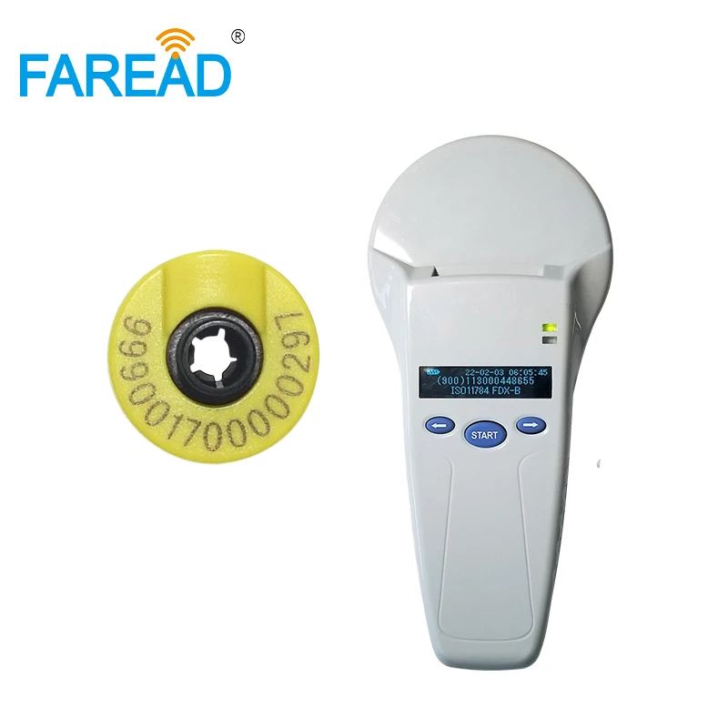 Etiqueta auricular RFID pasiva HDX de 134,2 kHz, estándar ISO, para la gestión de ganado bovino, ovino y porcino.