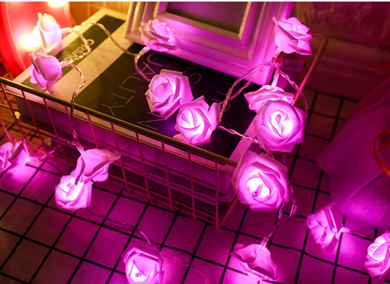 Лучший подарок светодиодный розы светодиодный гирлянды Батарея работает событие Рождество Свадьба День Рождения вечерние украшения освещение