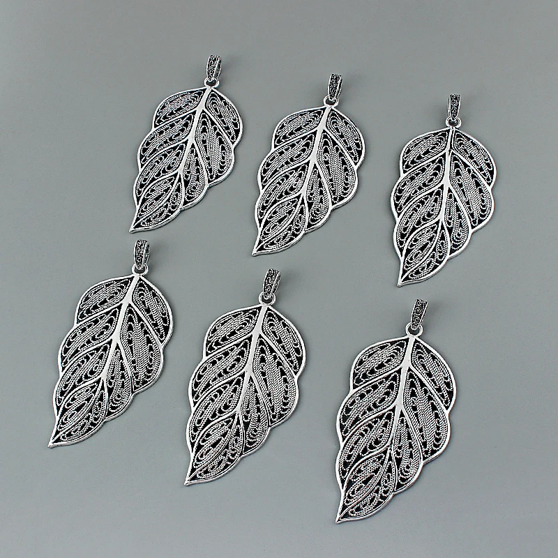 2 шт. подвески в виде листьев филиграни 95 х46 мм|diy pendant|pendant diyalloy pendant |