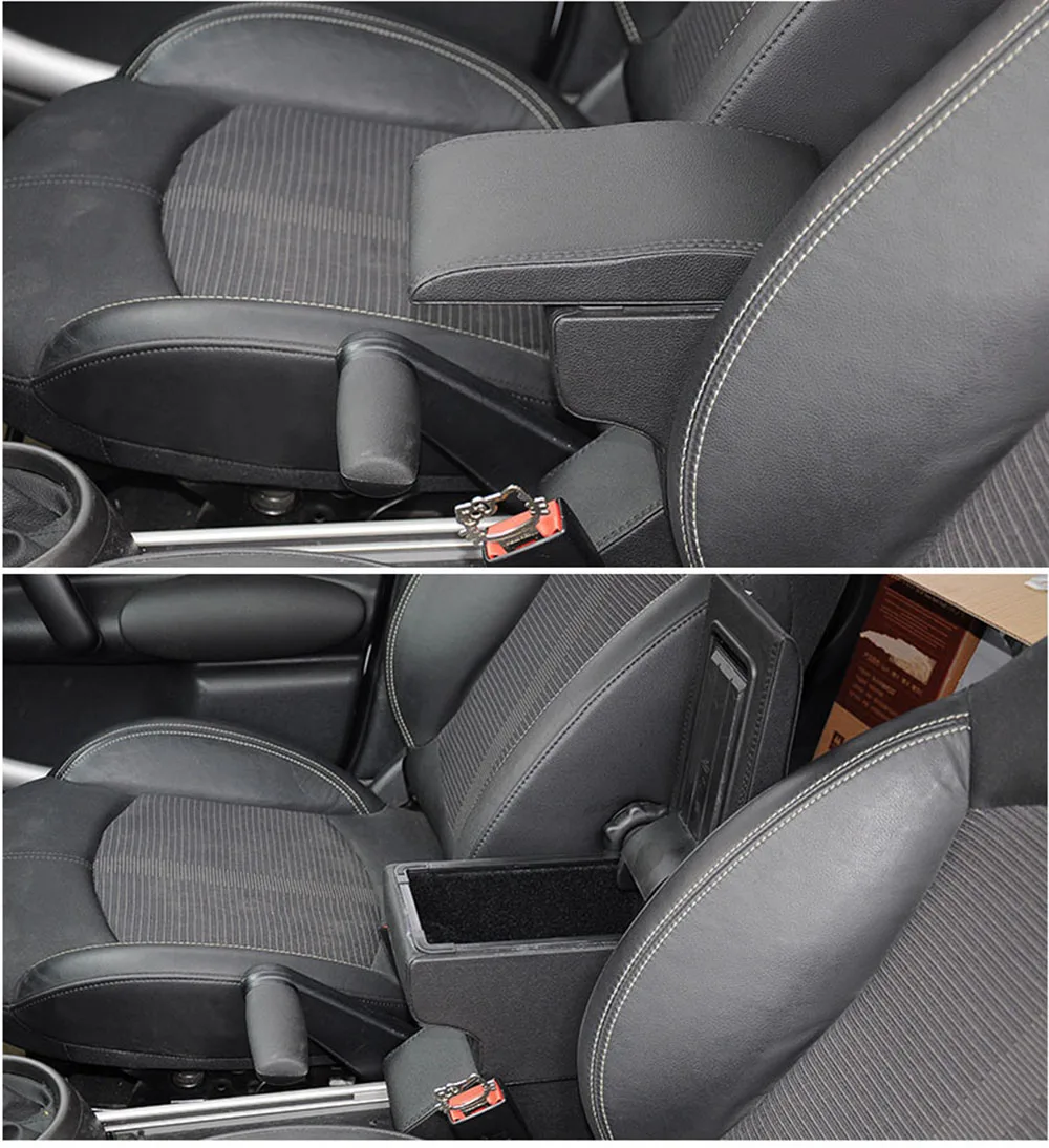 PU Leather Car Armrests Box Container Central Storage For MINI Cooper One Countryman Clubman Car Styling Accessories momo steering wheel