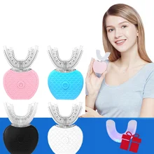 V-white 360 интеллектуальная автоматическая звуковая зубная щетка u-типа USB перезаряжаемая зубная щетка с силиконовой головкой зубная паста