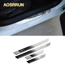 Aosrrun для Фольксваген Гольф 7 MK7 2012-2017 автомобиль-Стайлинг из нержавеющей стали порога Накладка автомобильные аксессуары Наклейки