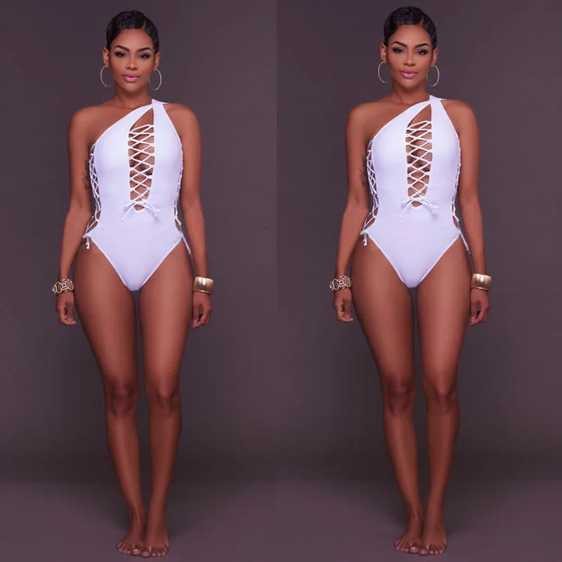 Новинка 2017 слитный купальник женский Монокини пуш ап однотонный боди пикантная