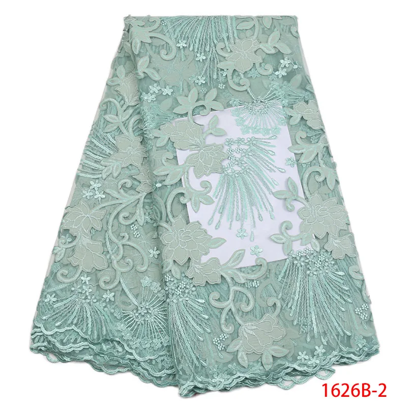 

French Laces Fabrics High Quality Tulle French African Tulle Lace 2018 Sequins Nigerian Lace Fabrics For Nigeria Party XZ1626B-2