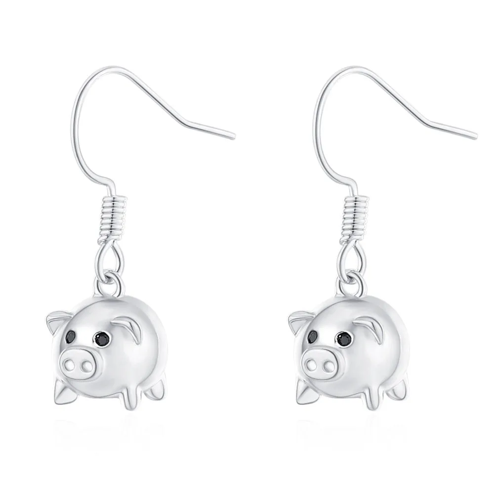 

Ms Betti Little Pig Piggy Novelty Dangling Dangle Drop Charm Earrings Animal Jewelry For Girl Women Charms Gift 2019 new