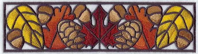 Autumn Stained Glass Border