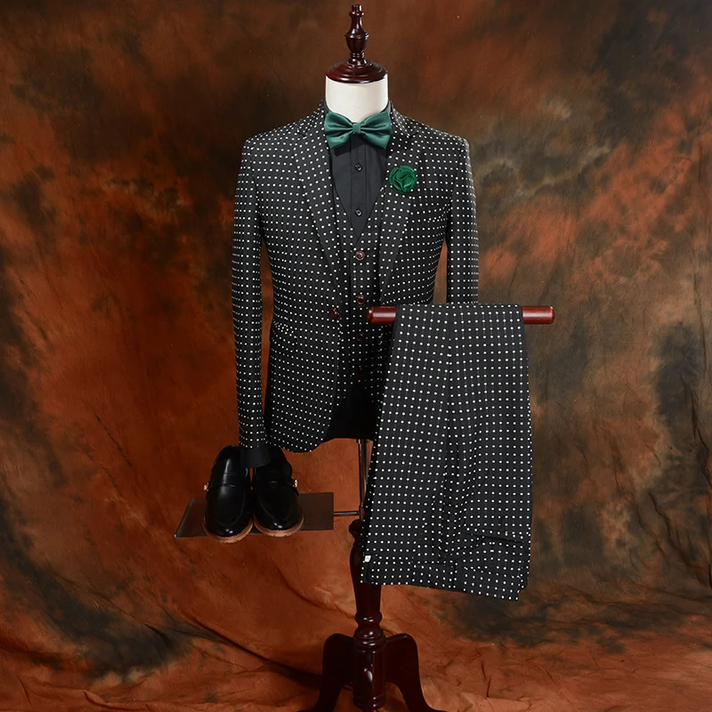3-Piece Men's Suit Set - Wedding & Business Formal Suit With Jacket, Vest & Pants