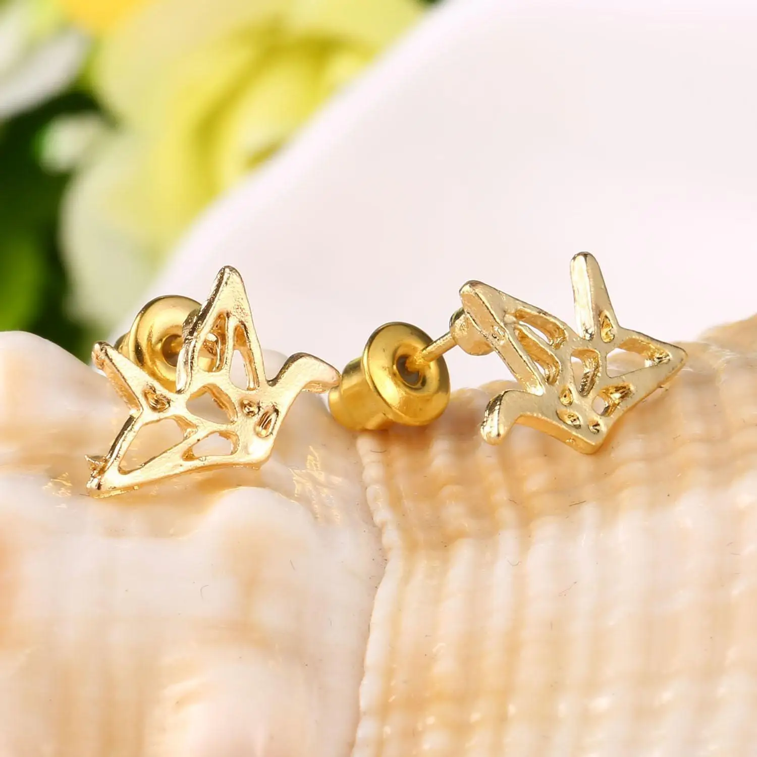 Anime Cute Earrings Stud Fashion Paper Crane Women Animal-in Stud ...