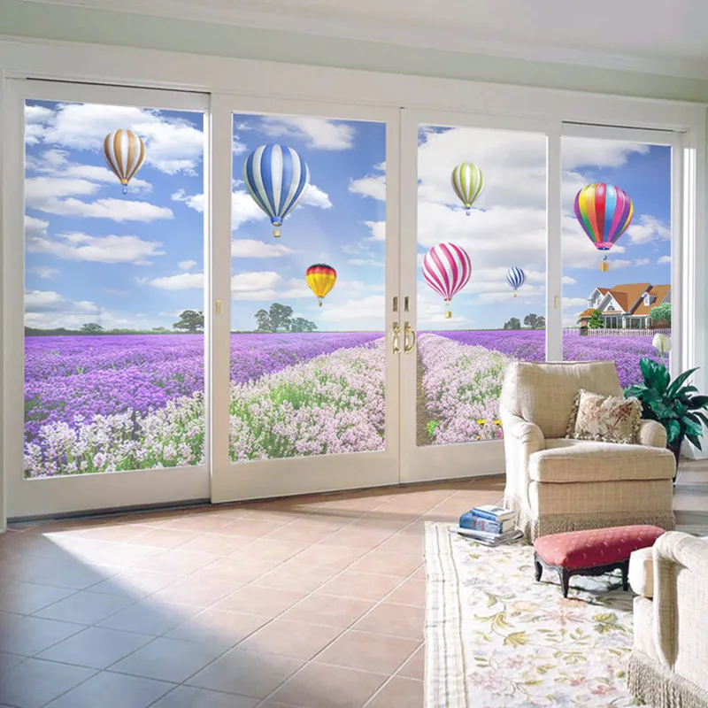 

Window film balloon glass stickers bathroom film wardrobe sliding door stickers renovation stickers electrostatic film