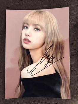 

hand signed BLACKPINK Lisa autographed KILL THIS LOVE photo 5*7 K-POP 4Y5