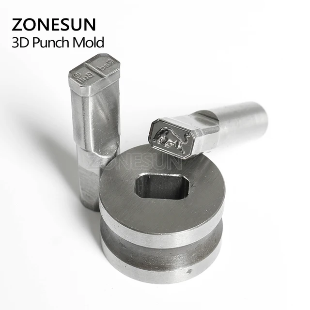 ZONESUN TDP0/1.5 3D punching die mold milk tablet press die sugar slice Punching Set Stamp tablet die for candy tool parts