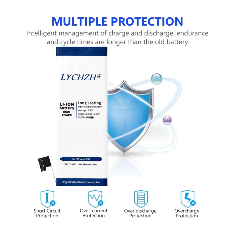 Новые поступления 3200mAh для iphone 5S батарея iphone 5S 5C с бесплатным набором инструментов батареи для сотового телефона 0 цикл